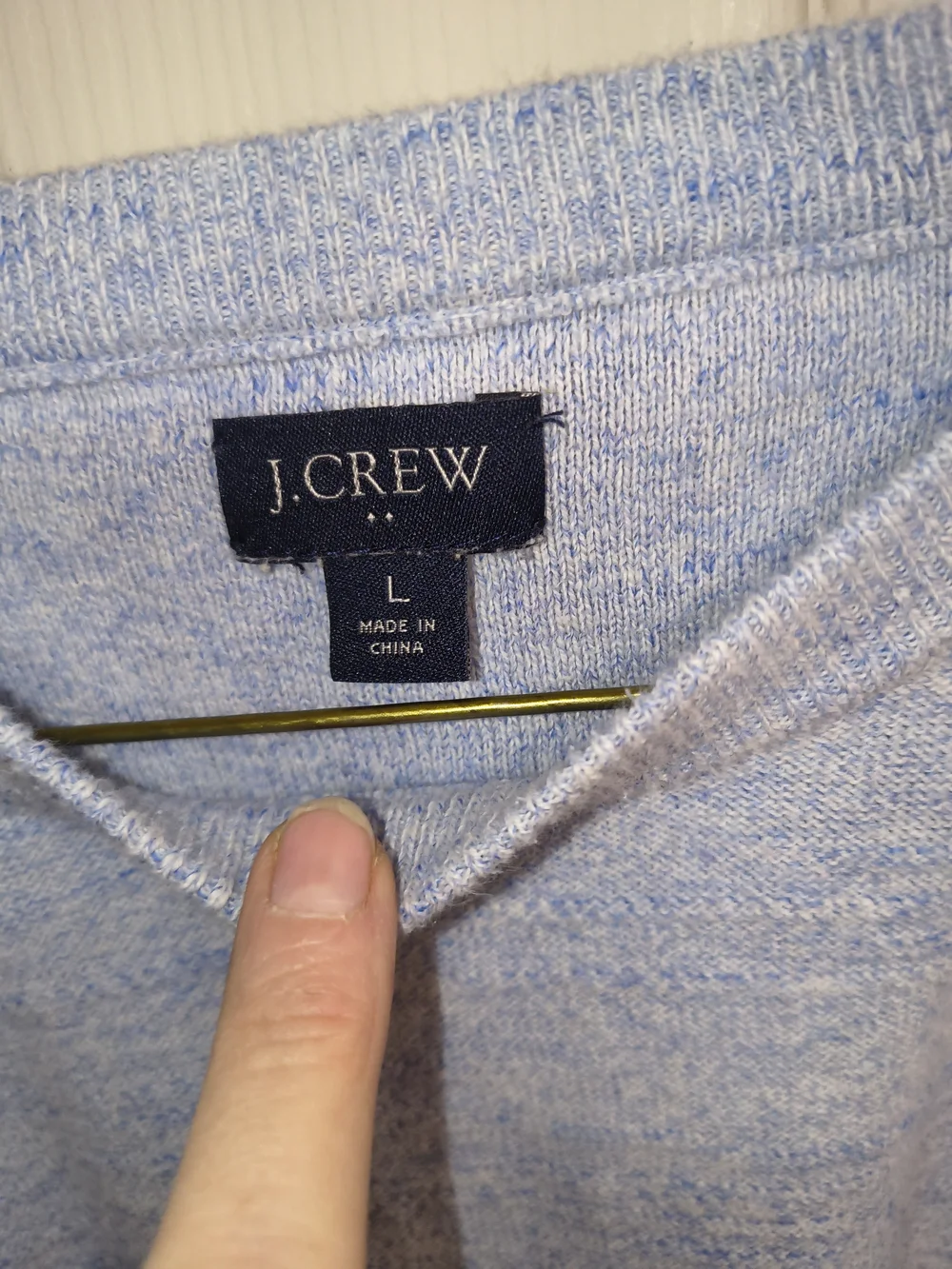 J. Crew Men’s Heather Light Blue Crewneck Sweater 🔥